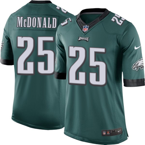 Youth Elite Tommy McDonald Nike Jersey Midnight Green Home - #25 NFL Philadelphia Eagles